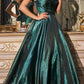 Cinderella Divine J822 A-Line Organza Off the Shoulder Ball Gown