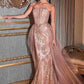 Cinderella Divine J858 Long Strapless Glitter Mermaid Gown Removable Tulle Skirt