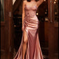 Ladivine J884 Dress Strapless Fitted Satin Corset Gown