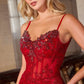 Vestido ajustado Ladivine J889 con apliques colocados a mano y lentejuelas brillantes