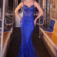 Vestido ajustado Ladivine J889 con apliques colocados a mano y lentejuelas brillantes