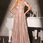 Ladivine J909 One Shoulder 3D Floral Applique Full Lace Beaded A-Line Gown