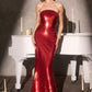 Ladivine J910 Shimmering Sequins Fitted Strapless Gown
