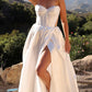 Nox Anabel JE1005 Long Strapless Bustier Corset Bridal Slit Gown