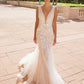 Nox Anabel JE917 V-Neck Mermaid Dress Lace and Tulle Skirt