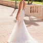 Nox Anabel JE917 V-Neck Mermaid Dress Lace and Tulle Skirt