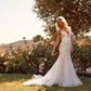 Nox Anabel JE917 V-Neck Mermaid Dress Lace and Tulle Skirt