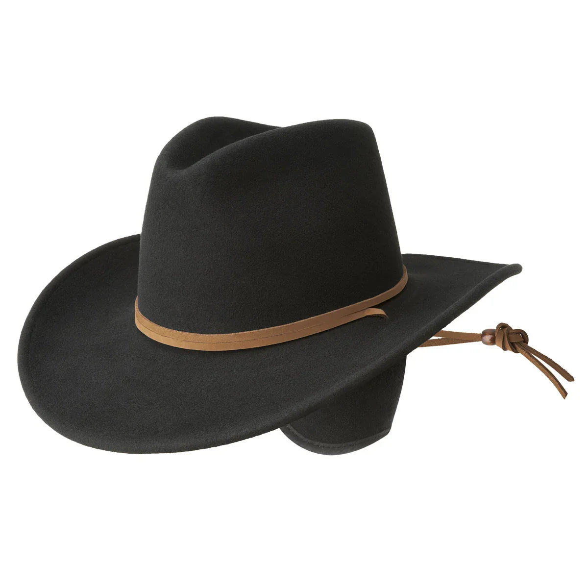 Bailey Joe Eder - Sombrero estilo Outback de fieltro de lana LiteFelt con orejeras