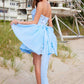 Nox Anabel JQ1017 Vestido acampanado con lazo grande en la espalda y estampado floral, cuello corazón
