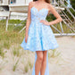 Nox Anabel JQ1017 Vestido acampanado con lazo grande en la espalda y estampado floral, cuello corazón