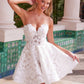 Vestido de recepción de boda Nox Anabel JQ1017 Sweetheart Floral con lazo grande en la espalda