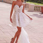 Vestido de recepción de boda Nox Anabel JQ1017 Sweetheart Floral con lazo grande en la espalda