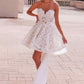 Vestido de recepción de boda Nox Anabel JQ1017 Sweetheart Floral con lazo grande en la espalda