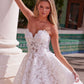 Vestido de recepción de boda Nox Anabel JQ1017 Sweetheart Floral con lazo grande en la espalda