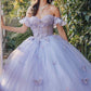 Vestido de quinceañera abullonado con hombros descubiertos estilo A-Line Juliet JT1448J
