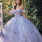 Vestido de quinceañera abullonado con hombros descubiertos estilo A-Line Juliet JT1448J