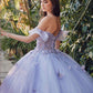 Vestido de quinceañera abullonado con hombros descubiertos estilo A-Line Juliet JT1448J