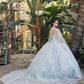 Vestido de Quinceañera Juliet JT1449J Estraple Abullonado con Escote Corazón Incluye Capa