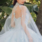 Vestido de Quinceañera Juliet JT1449J Estraple Abullonado con Escote Corazón Incluye Capa