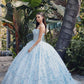 Vestido de Quinceañera Juliet JT1449J Estraple Abullonado con Escote Corazón Incluye Capa