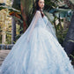 Vestido de Quinceañera Juliet JT1449J Estraple Abullonado con Escote Corazón Incluye Capa