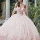 Juliet JT1458J Off the Shoulder Draped Sleeve Cathedral Train Quince Dress