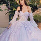 Juliet JT1459J Princess Ball Gown Strapless Bell Sleeves Quinceanera Dress