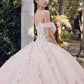 Juliet JT1460J Off the Shoulder Corset Bodice Poofy Quinceanera Gown