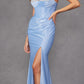 Juliet JT2434A Long V-Neck Embellished Corset Bodice Fitted Mermaid Gown