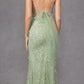 Juliet JT2437A Fully Beaded Embellished Long Fitted Slit Gown