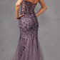 Juliet JT2441S Long Corset Bodice Embellished Sleeveless Mermaid Dress
