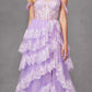 Juliet JT2467K Long Off the Shoulder Draped Sleeve A-Line Gown