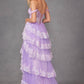 Juliet JT2467K Long Off the Shoulder Draped Sleeve A-Line Gown