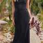 Vestido largo ajustado sin tirantes con escote corazón y detalles de pedrería Juliet JT2472R