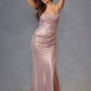 Juliet JT2494S Dress Sleeveless Metallic Fitted Evening Gown