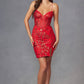 Juliet JT912A Dress Embroidered Sequins Fitted Cocktail Dress