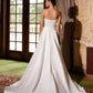 Nox Anabel JW938 Floor Length A-Line Sweep Train Gown High Slit Strapless