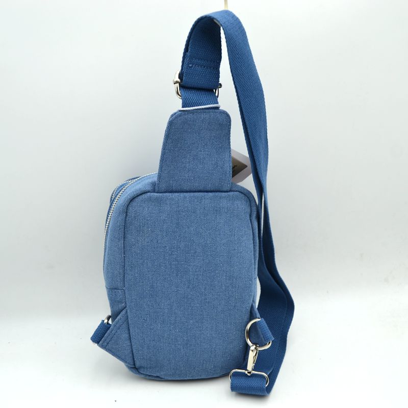 Multi-Zipper Sling Bag with Adjustable Crossbody Strap