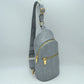Structured Sling Bag with Contrast Zipper Detail