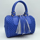 Quilted Chevron Satchel Handbag | Textured Top-Handle Crossbody Purse