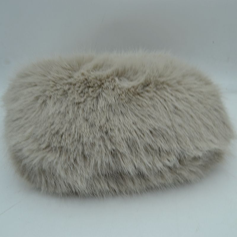 Fluffy Plush Handbag with Integrated Top Handle and Chain Strap