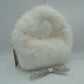 Fluffy Plush Handbag with Integrated Top Handle and Chain Strap