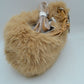 Plush Faux Fur Hobo Handbag with Adjustable Top Handle and Strap