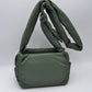 Woven Puffy Shoulder Bag with Knotted Padded Strap