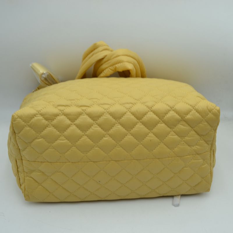 Quilted Tote Bag with Padded Dual Handles