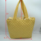 Quilted Tote Bag with Padded Dual Handles