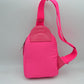 Ergonomic Puffer Sling Bag Multi-Zip Crossbody Backpack with Ruched Quilted Detail