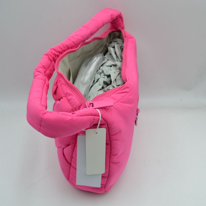 Padded Woven Shoulder Bag with Integrated Wide Strap