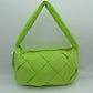 Padded Woven Shoulder Bag with Integrated Wide Strap