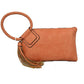 Braided Wristlet Clutch with Tassel Accent